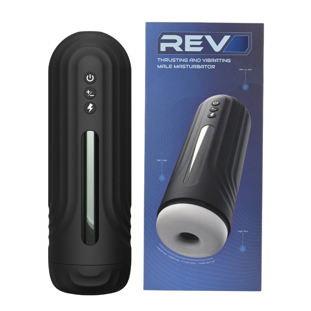 Rev Thrusting and Vibrating Male Masturbator