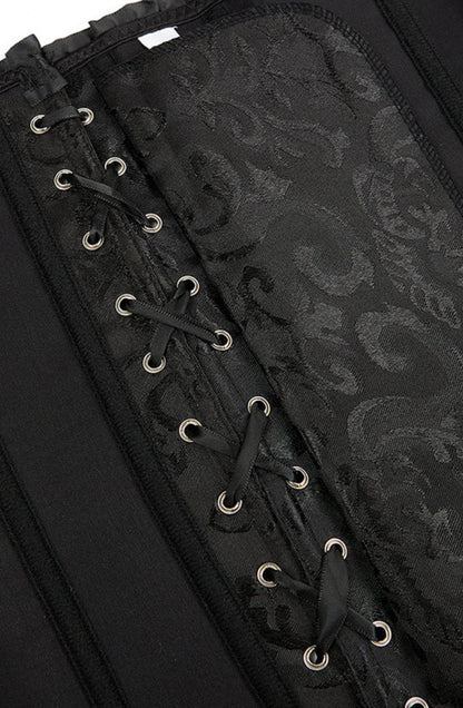 YesX YX886 Stunning Black Borcade Corset Up to 5XL