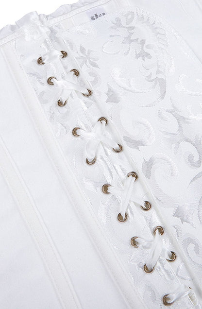 YesX YX887 Elegant White Brocade Corset up to 2XL