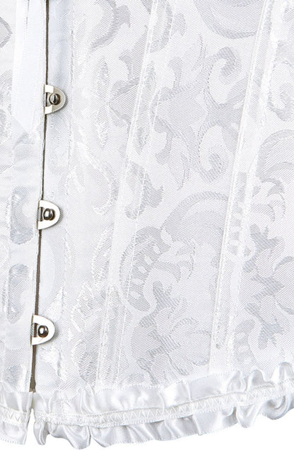 YesX YX887 Elegant White Brocade Corset up to 2XL